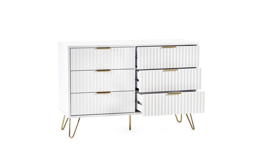 Murano 6 Drawer Chest - Matte White