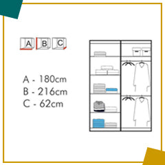 Monicole Wardrobe 180cm
