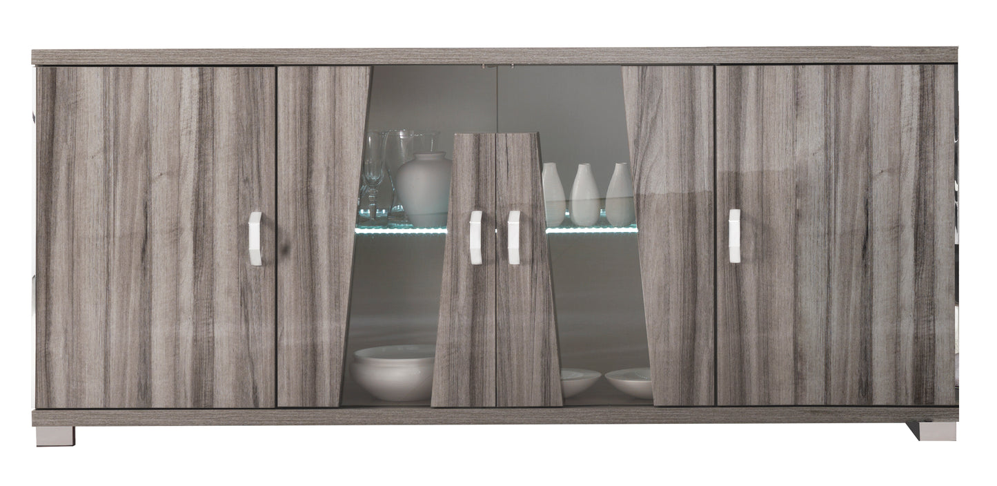 San Martino Glamour Grey Walnut Sideboard With LED Light