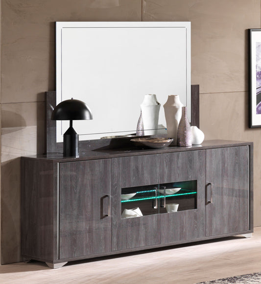 San Martino Armony Grey 4 Door Sideboard with LED Light