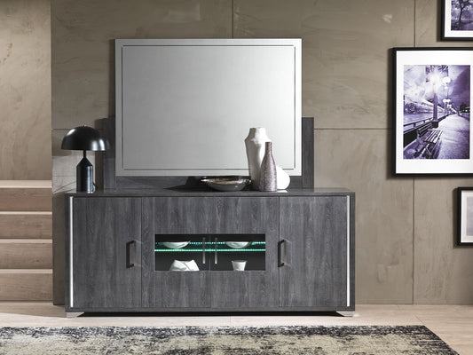 San Martino Armony Grey 4 Door Sideboard with LED Light
