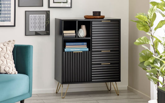Murano 2 Door 2 Drawer Sideboard - Matte Black
